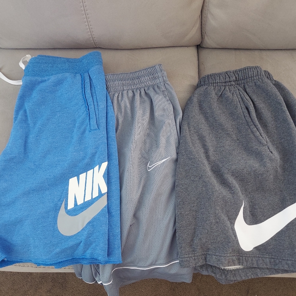 Nike Athletic Shorts Gray and Blue Performance Wear